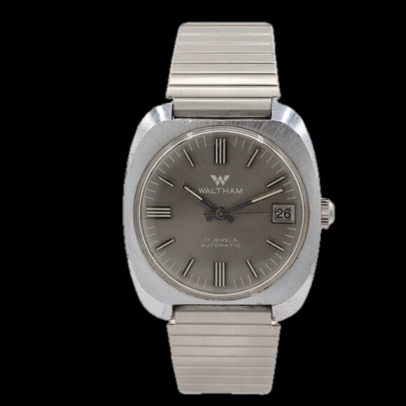 Vintage 35mm Waltham CS31 Men\'s Automatic Wristwatch PUW 1561 USA Chrome Plated main image 4